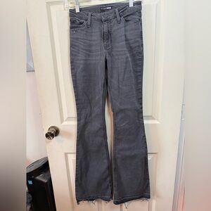 Fashion Nova Charcoal Denim Flare Jeans - Size 0